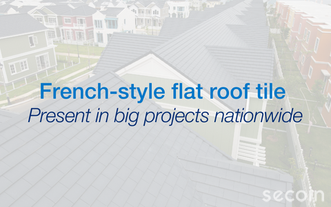French-style flat roof tile – present in big projects nationwide